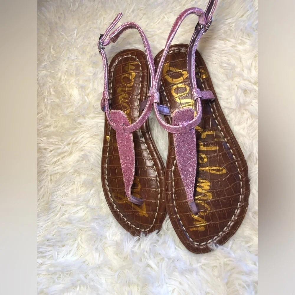 Sam Edelman Pink Glitter Gladiator Sandals NWOT size
